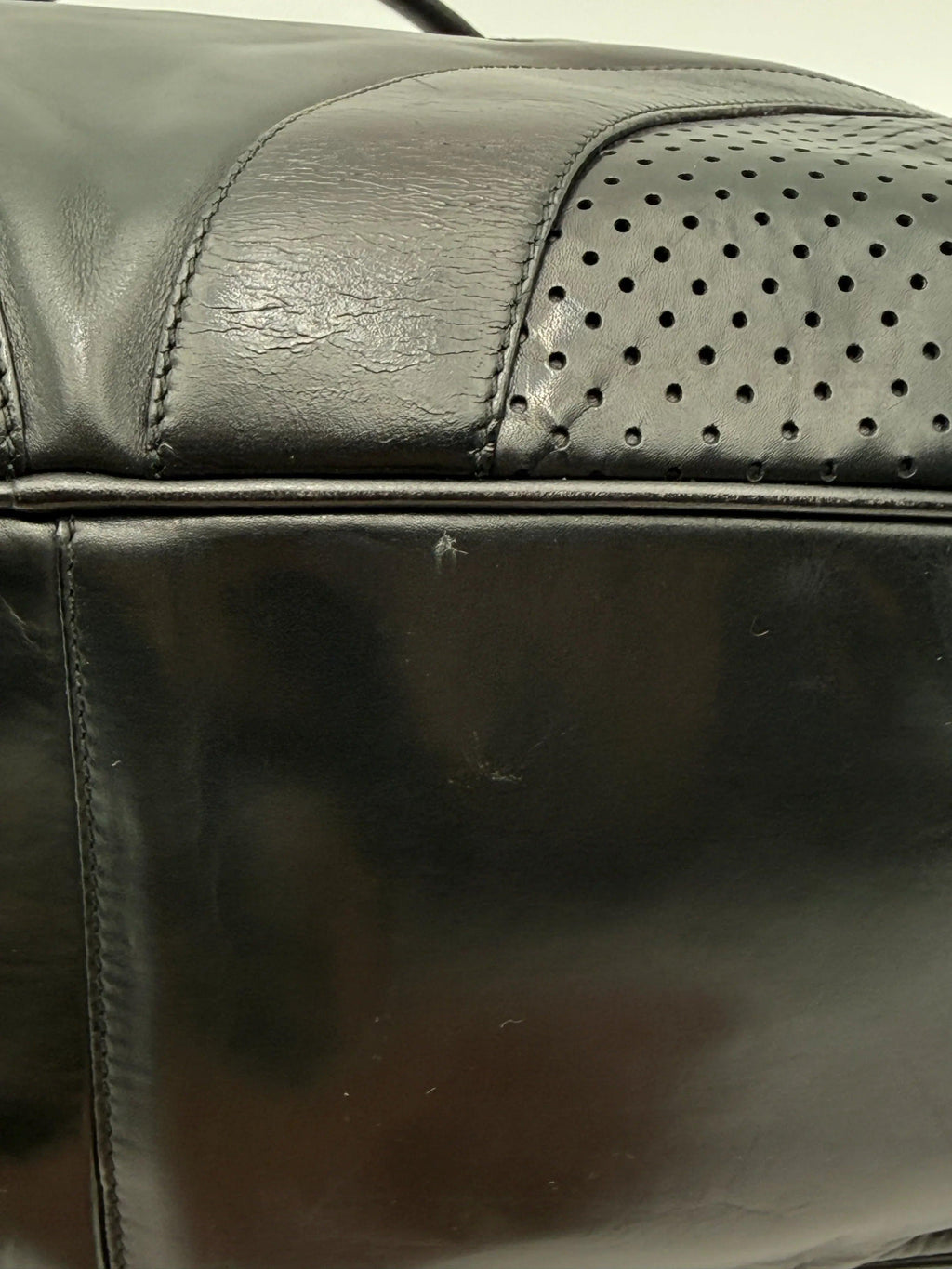 Prada Borsa Bowling Vintage in Pelle di Vitello Nera - Mercatino di Ninni