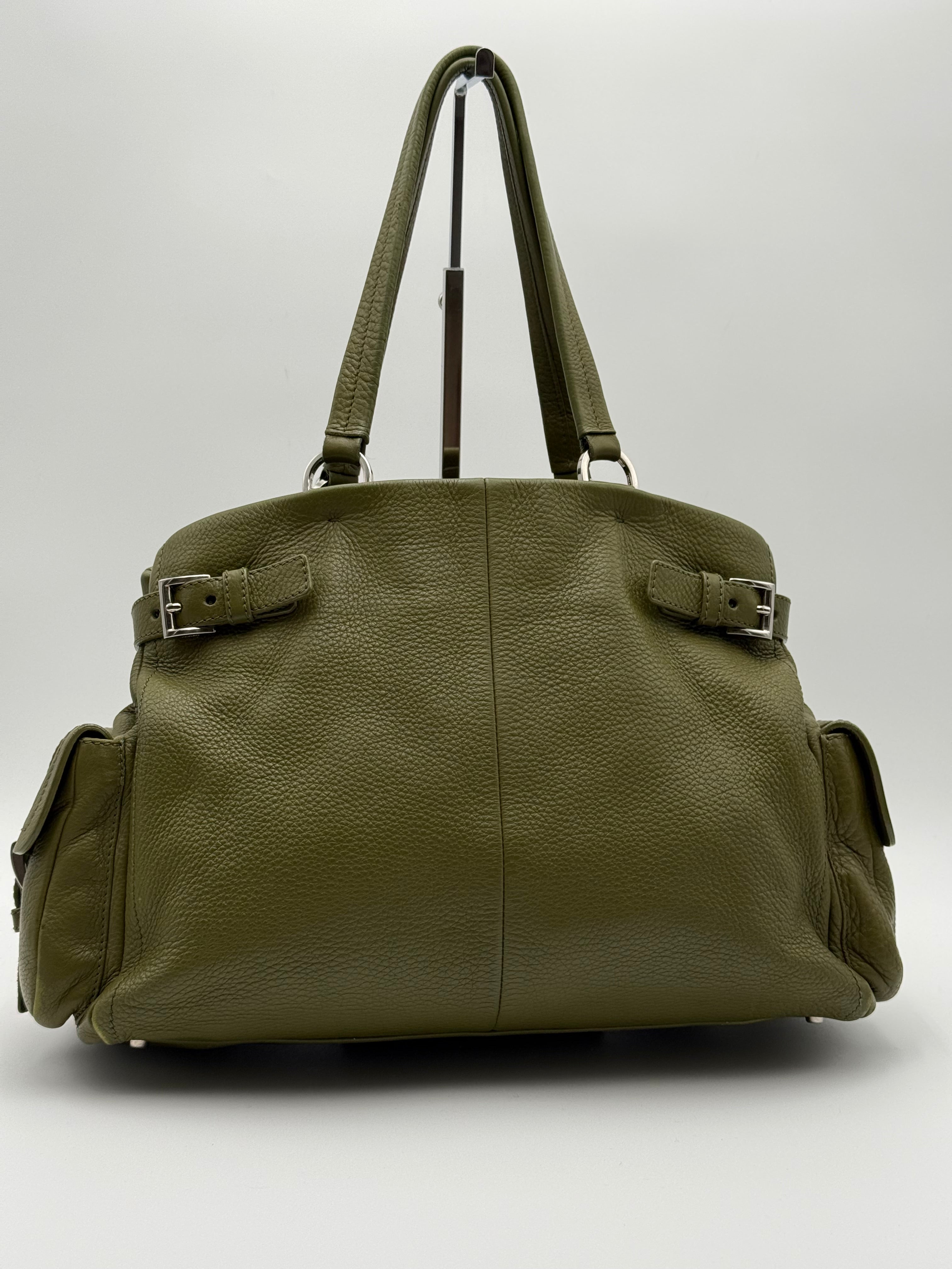 Prada Borsa in Pelle Martellata Verde - Mercatino di Ninni