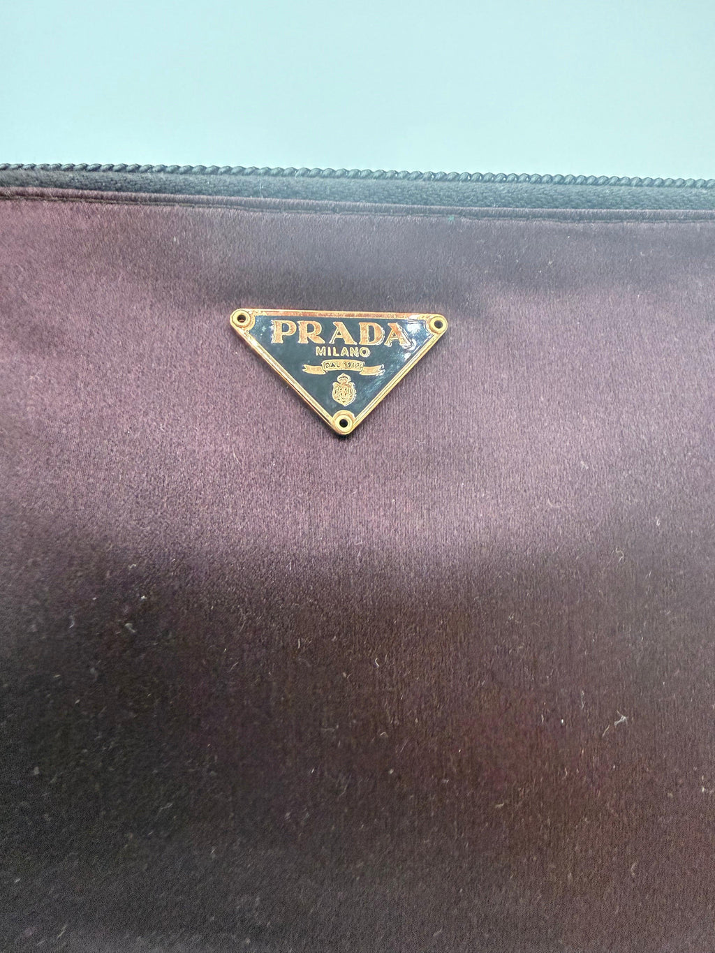 Prada Pochette Vintage a Busta in Nylon Jacquard Borgogna