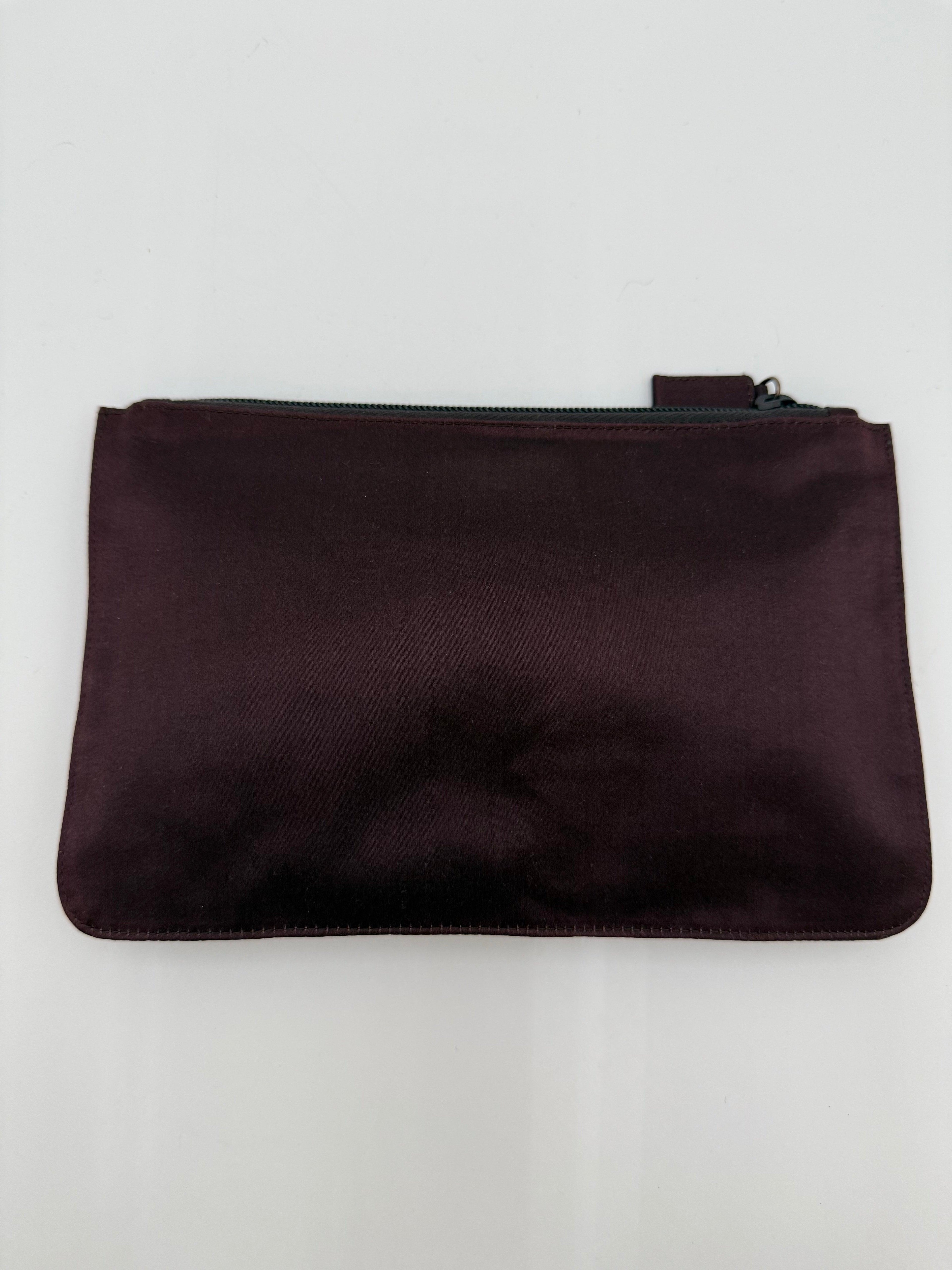 Prada Pochette Vintage a Busta in Nylon Jacquard Borgogna