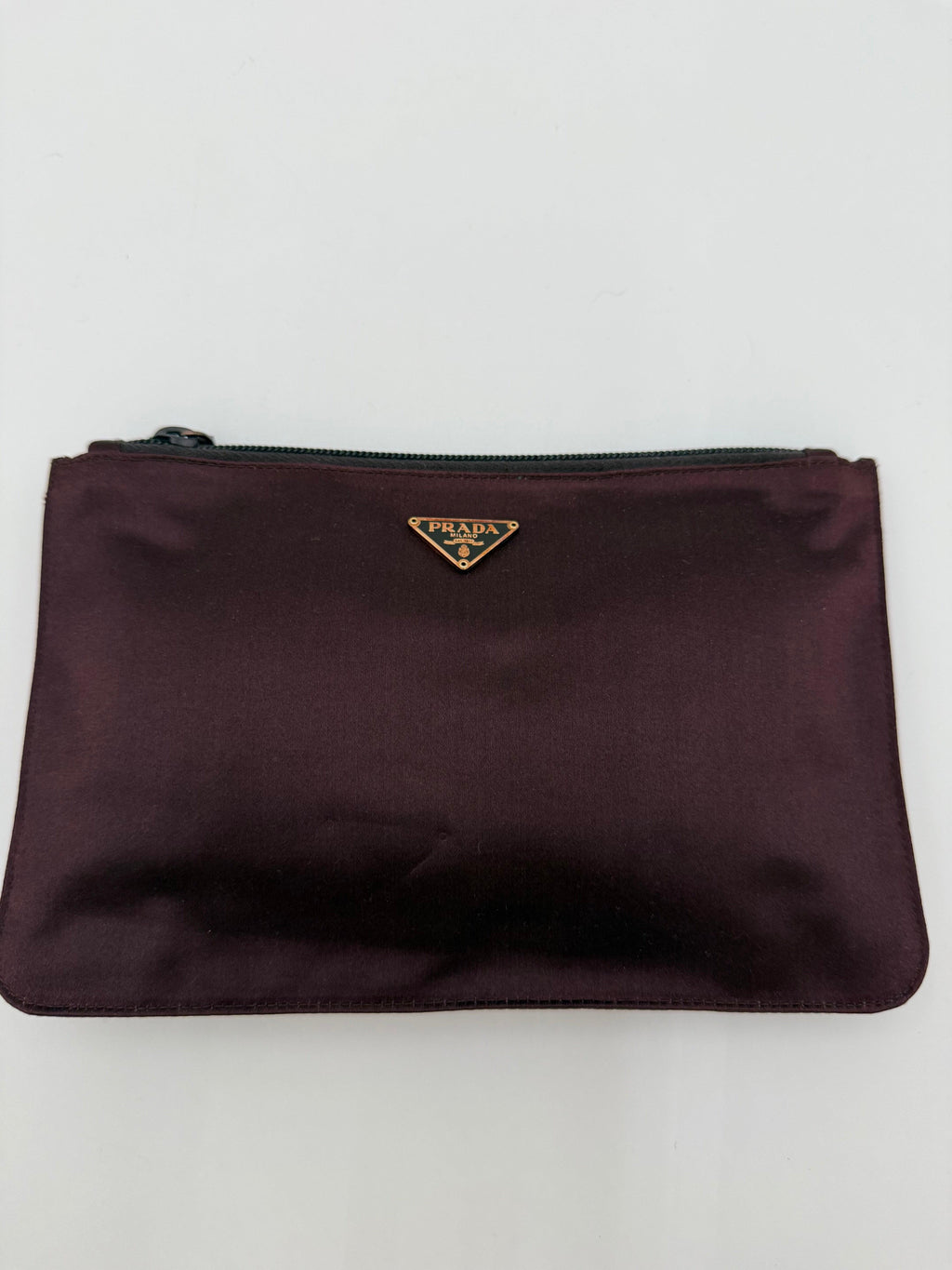 Prada Pochette Vintage a Busta in Nylon Jacquard Borgogna