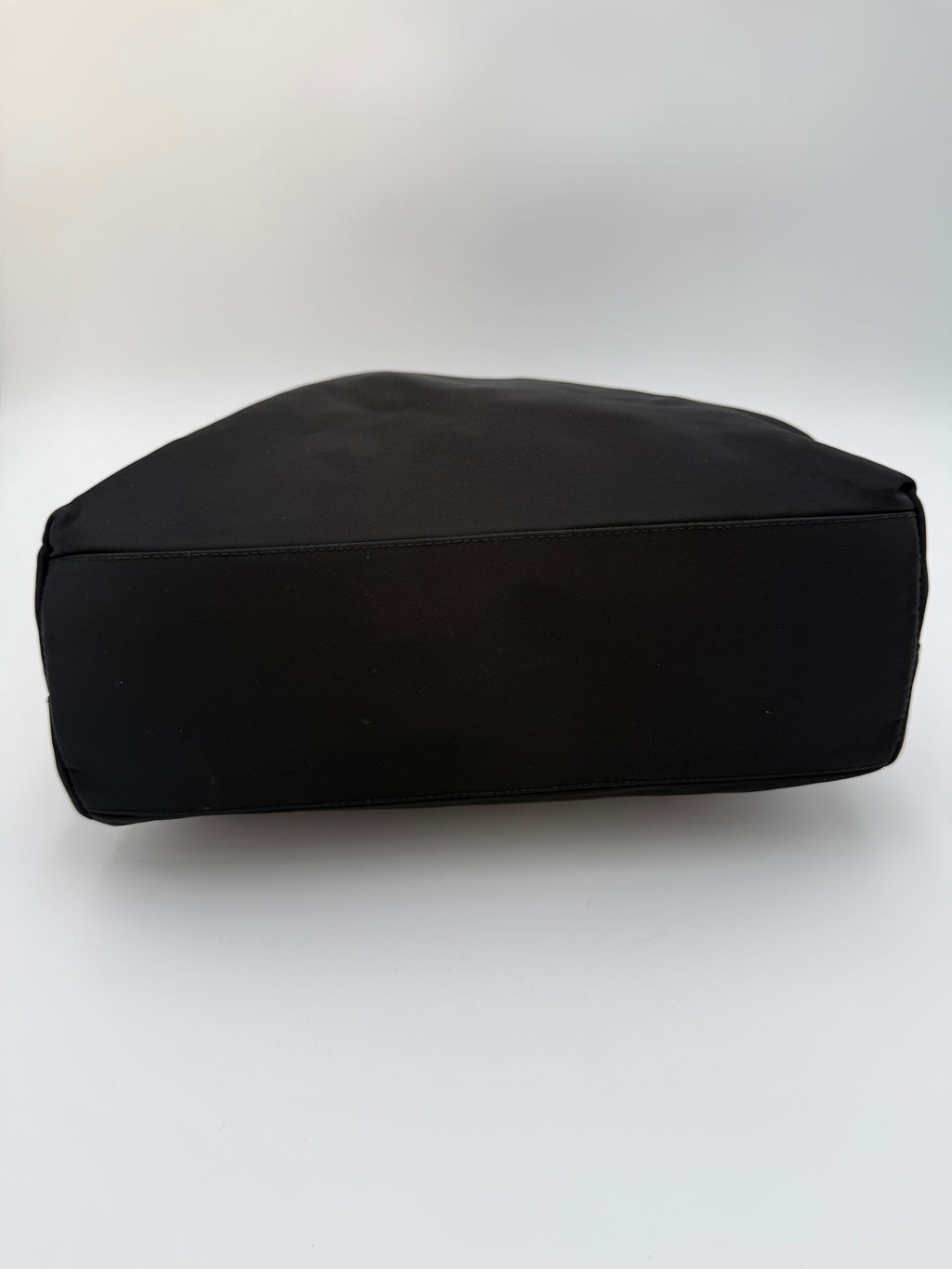 Prada Tote Borsa in Tela e Manici in Plexi Nera - Mercatino di Ninni