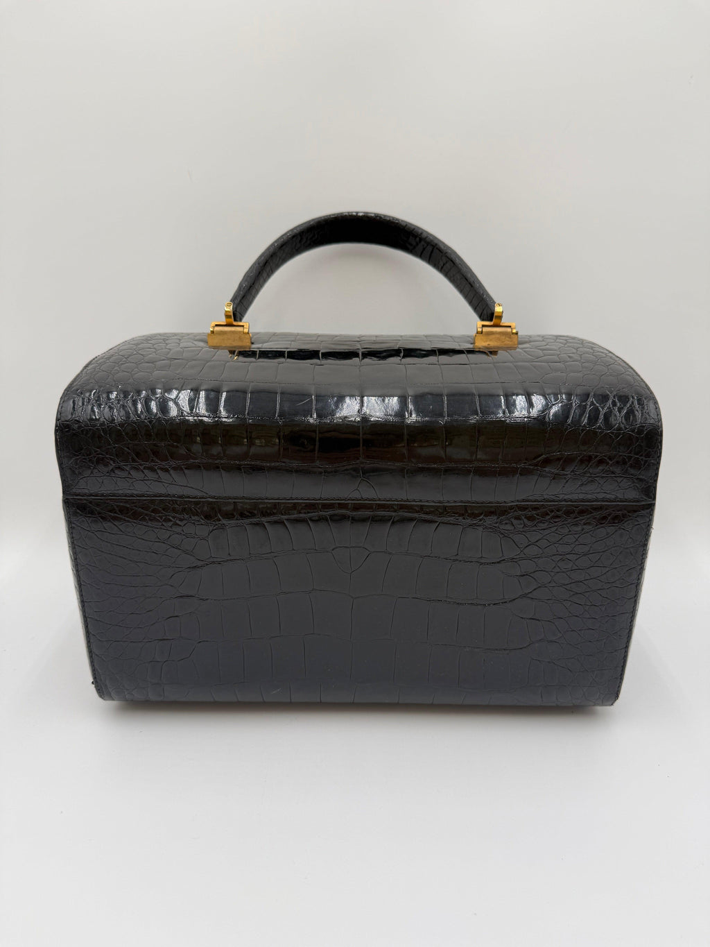 Revlon Beauty Case Vintage in Pelle di Coccodrillo Nero - Mercatino di Ninni