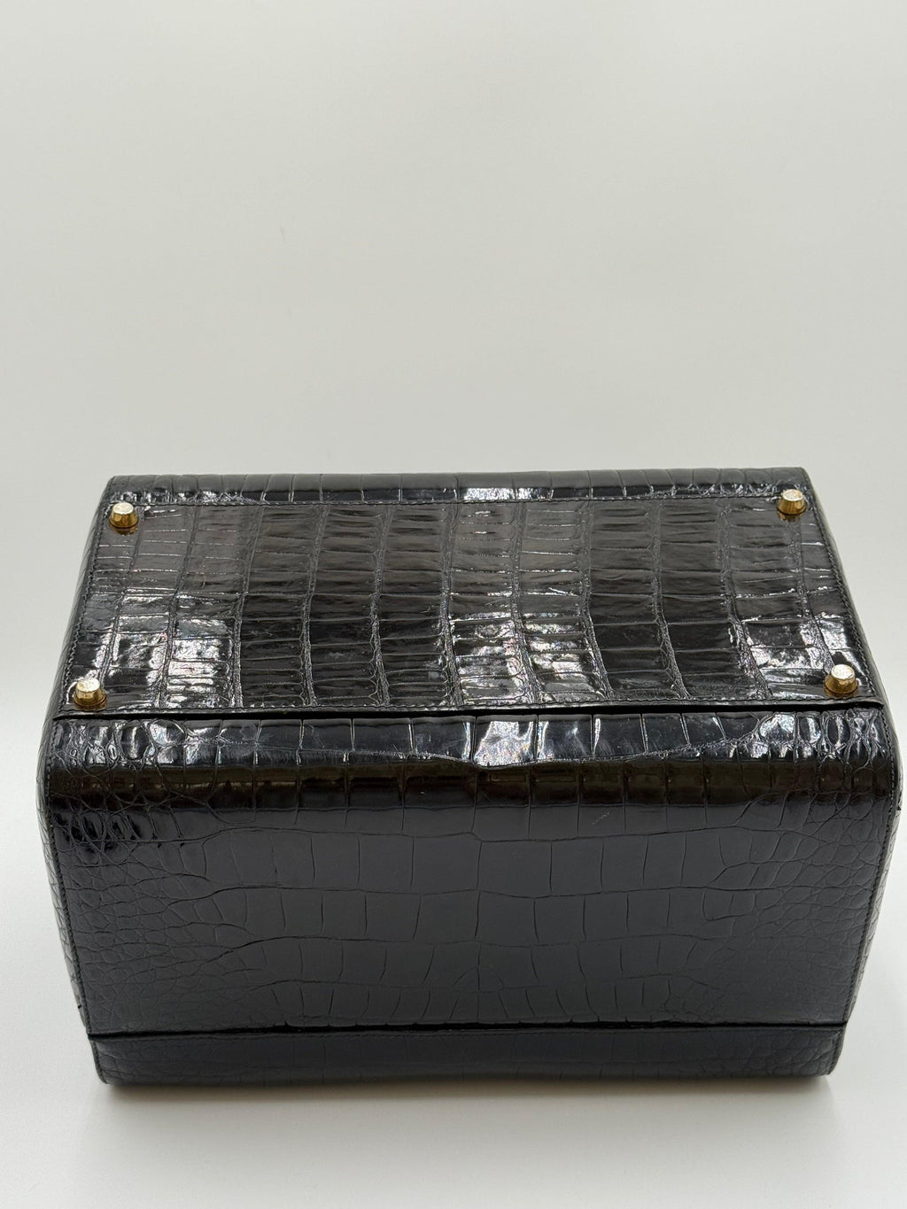 Revlon Beauty Case Vintage in Pelle di Coccodrillo Nero - Mercatino di Ninni