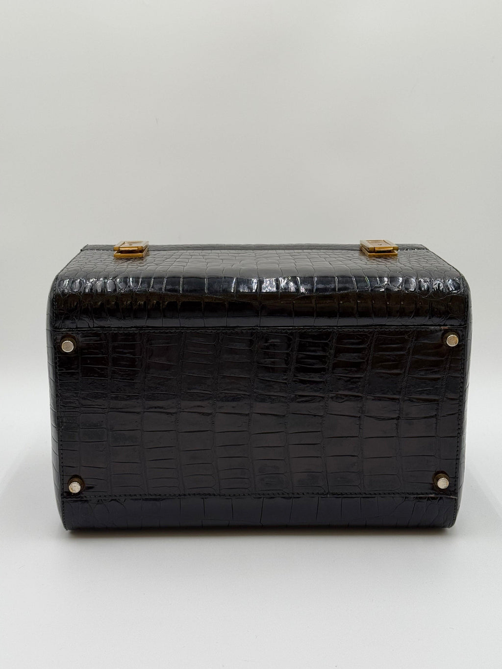 Revlon Beauty Case Vintage in Pelle di Coccodrillo Nero - Mercatino di Ninni