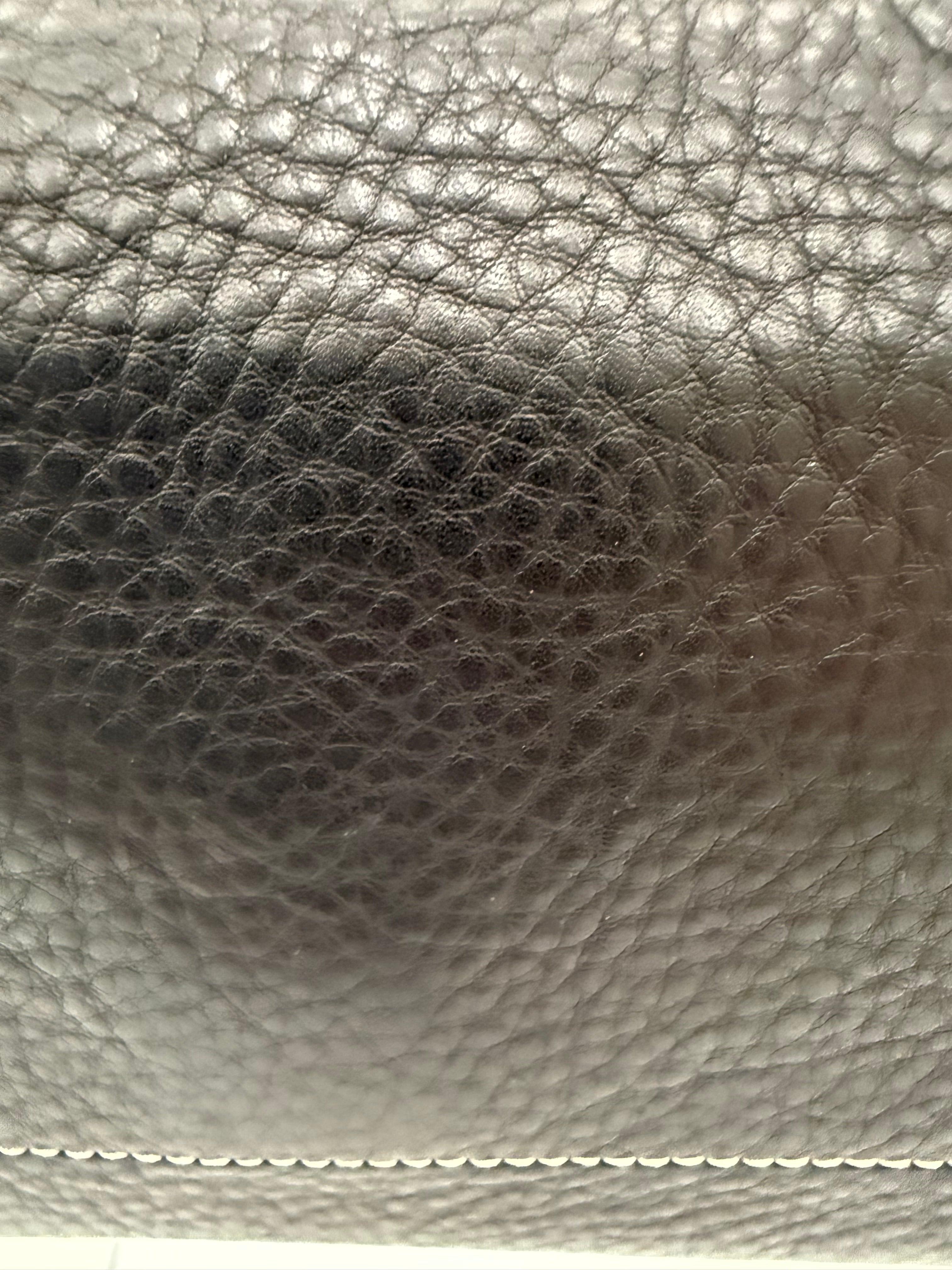 Rick Owens Black Grained Leather Mini Bag with Monumental Hardware Detail