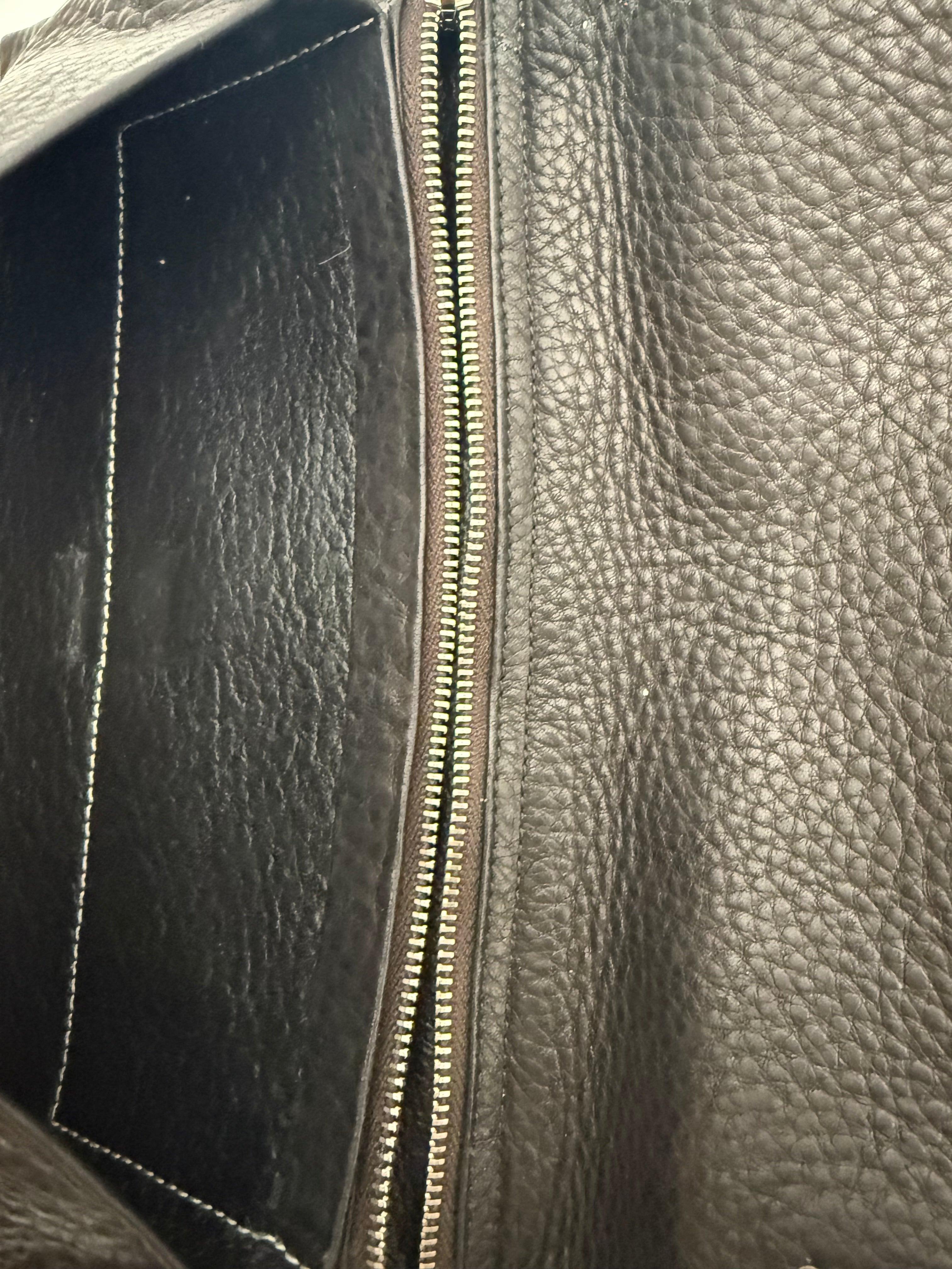 Rick Owens Borsa Mini in Pelle Martellata Nera con Dettaglio Hardware Monumentale - Mercatino di Ninni