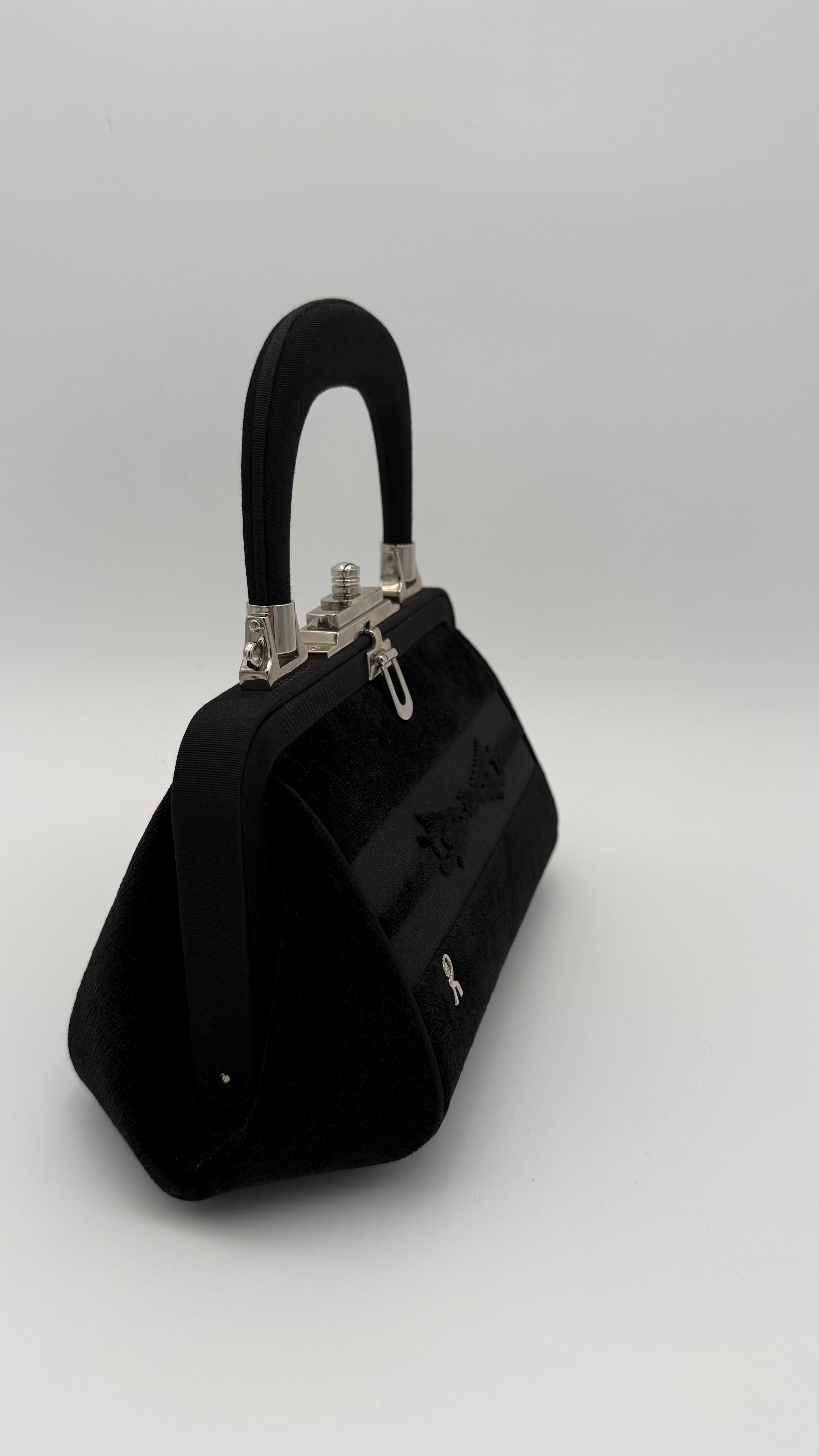 Roberta di Camerino Borsa Baghonghi in Velluto Nera - Mercatino di Ninni