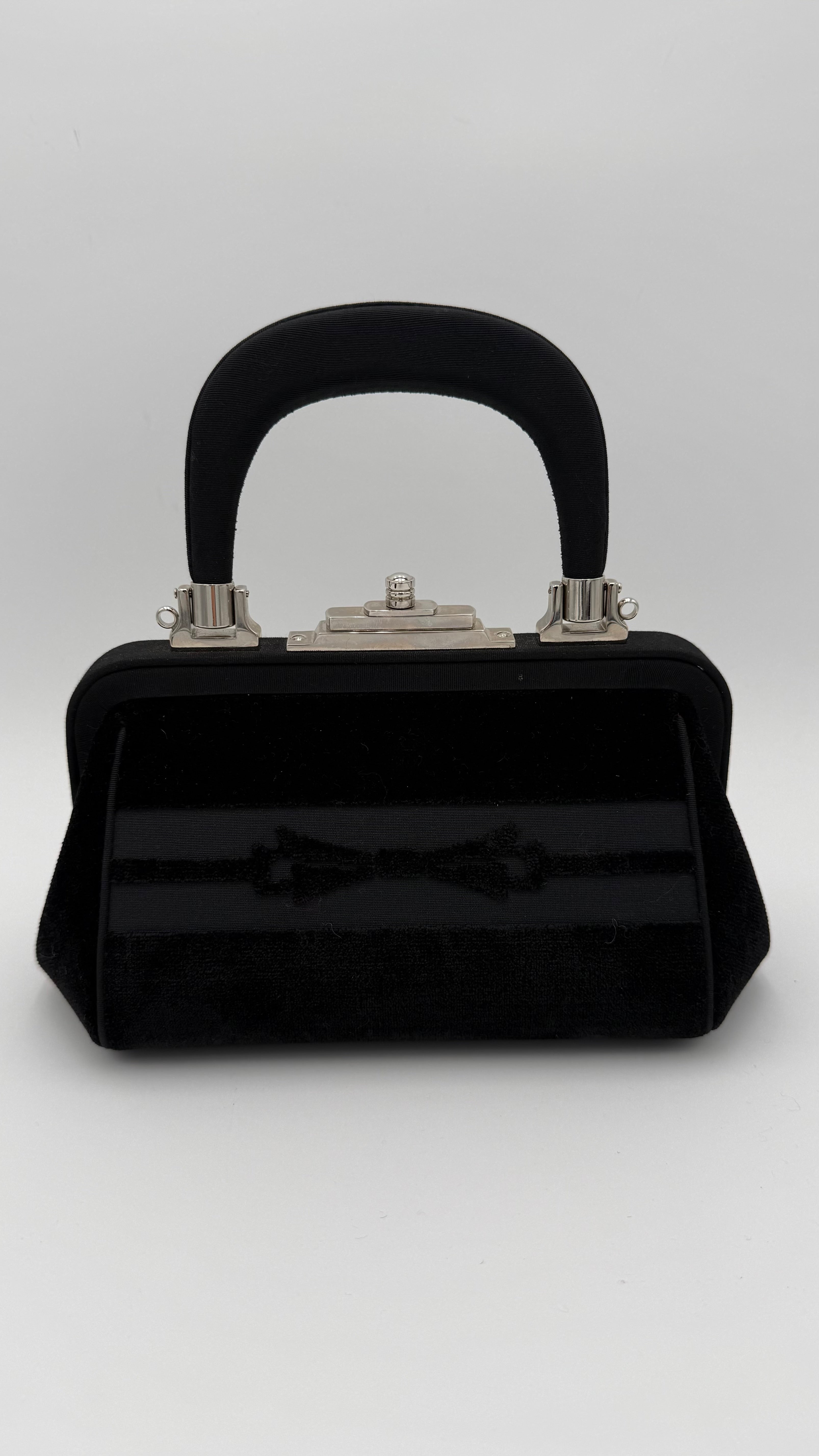 Roberta di Camerino Borsa Baghonghi in Velluto Nera - Mercatino di Ninni