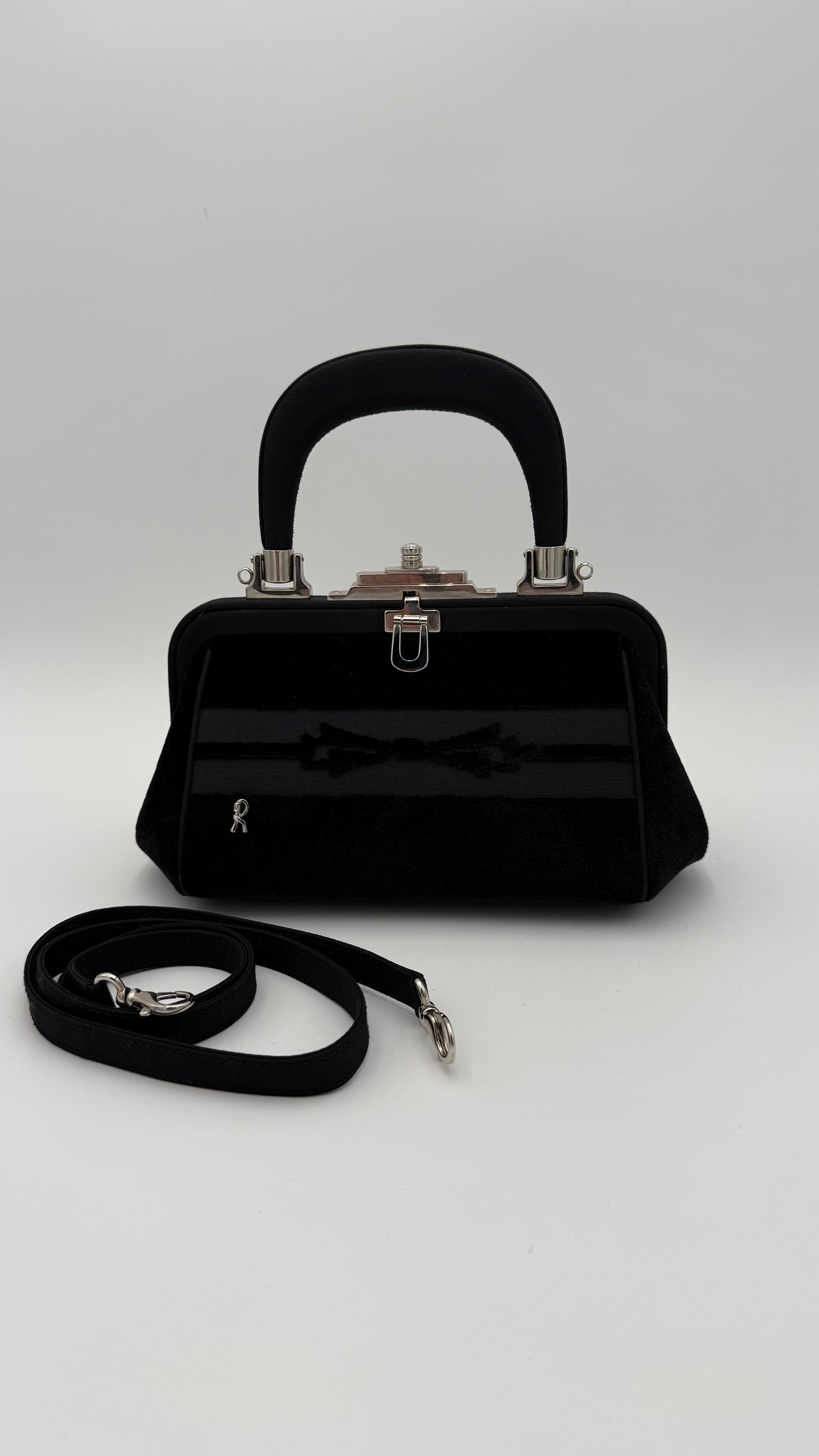 Roberta di Camerino Borsa Baghonghi in Velluto Nera - Mercatino di Ninni