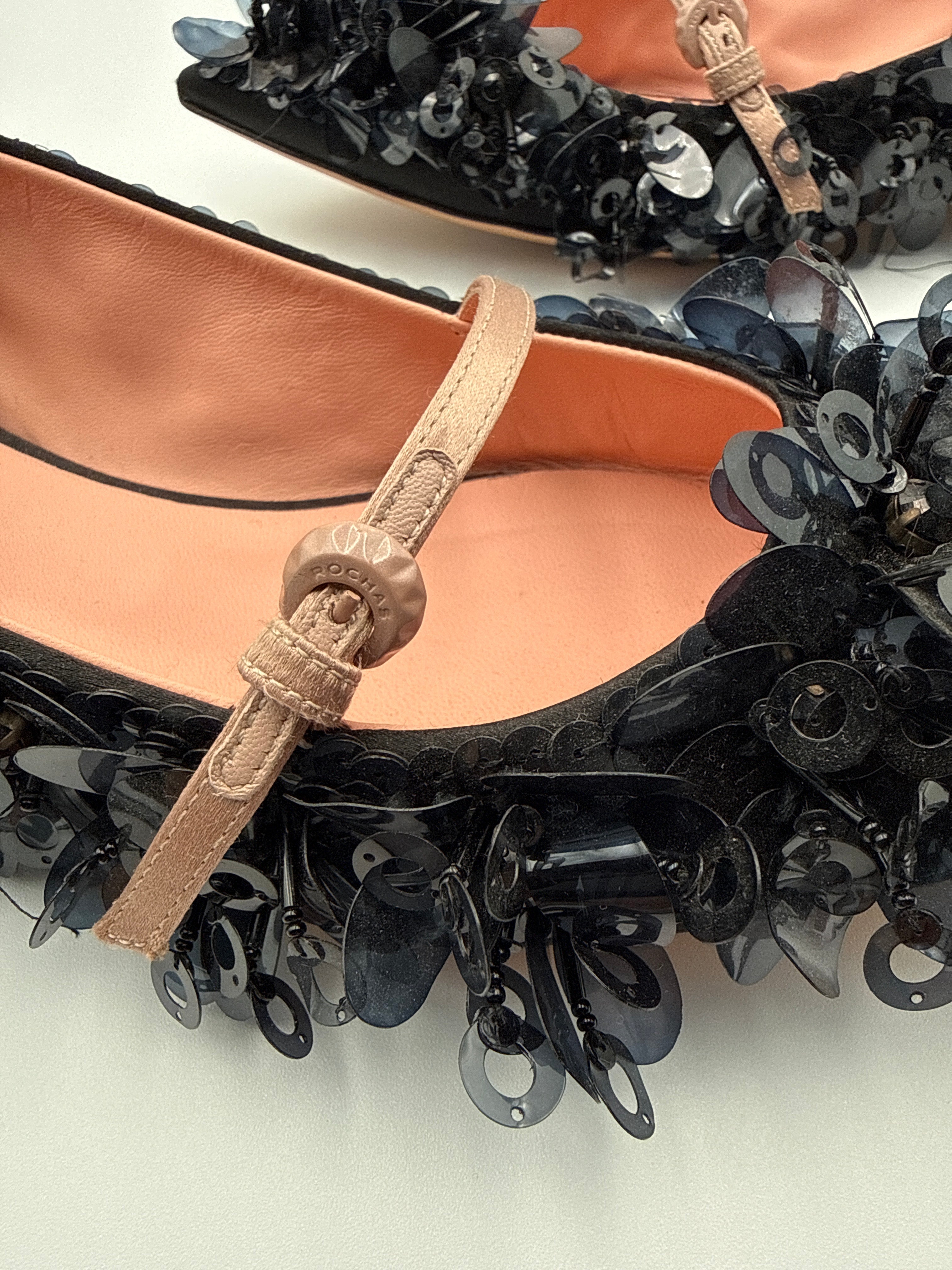 Rochas Paris Ballerine Paillettes Nere ROCHAS PARIS