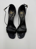 Roger Vivier Sandali con Cinturino Incrociato in Vernice Nera