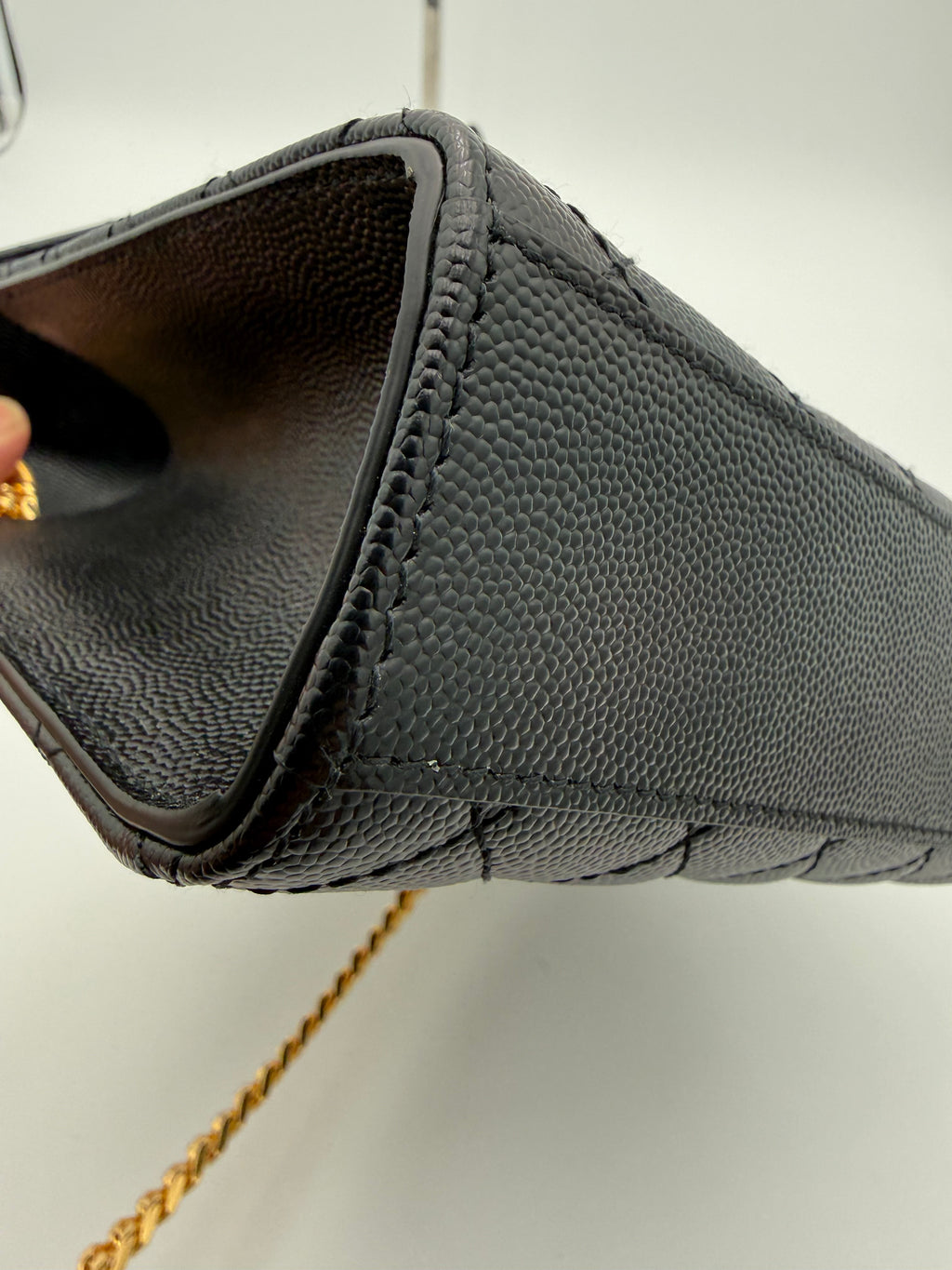 Saint Laurent Borsa Envelope Media a Tracolla in Pelle Nera - Mercatino di Ninni