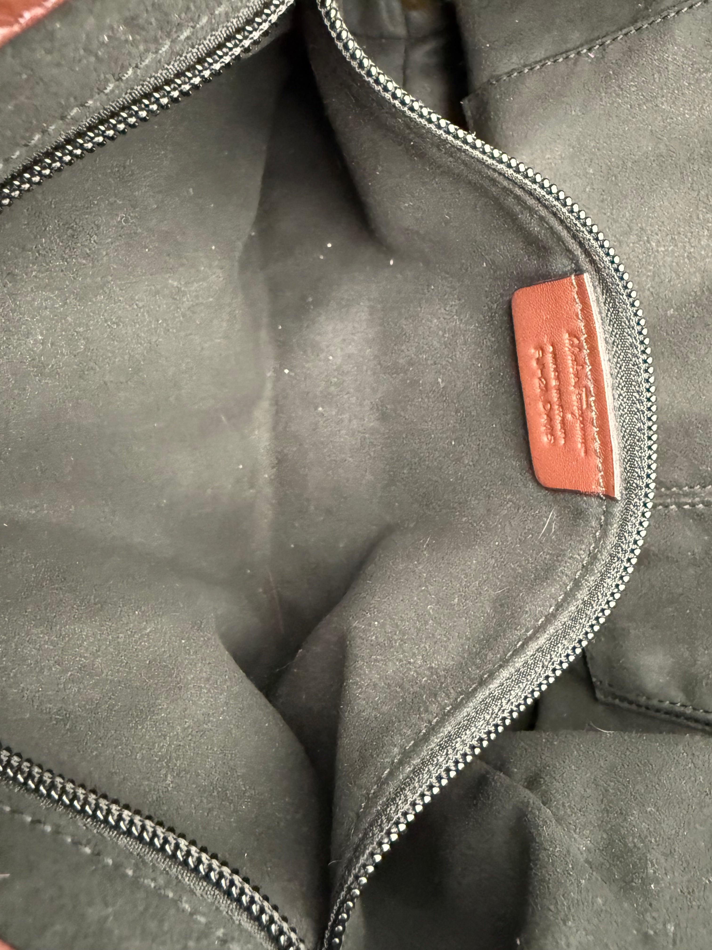 Salvatore Ferragamo Borsa Tote in Shearling Bordeaux Viola Prugna - Mercatino di Ninni