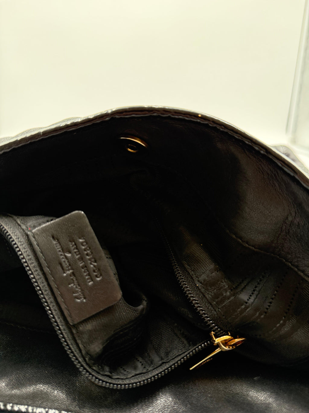 Salvatore Ferragamo Borsa Vintage in Pelle di Nappa Nera - Mercatino di Ninni