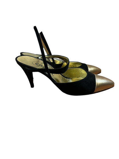 Sandali Chanel Vintage in camoscio Chanel