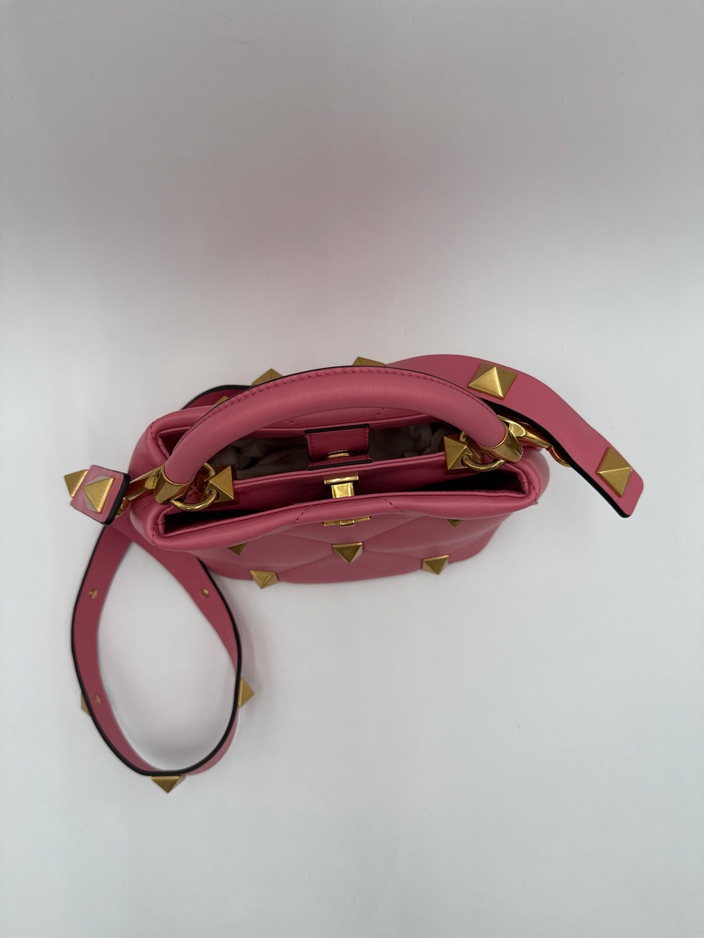 Valentino Garavani Borsa Roman Stud Rosa Valentino