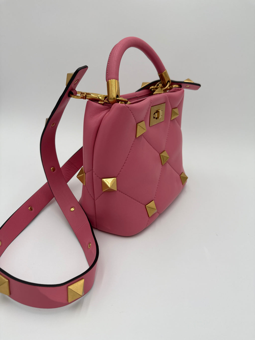 Valentino Garavani Borsa Roman Stud Rosa Valentino