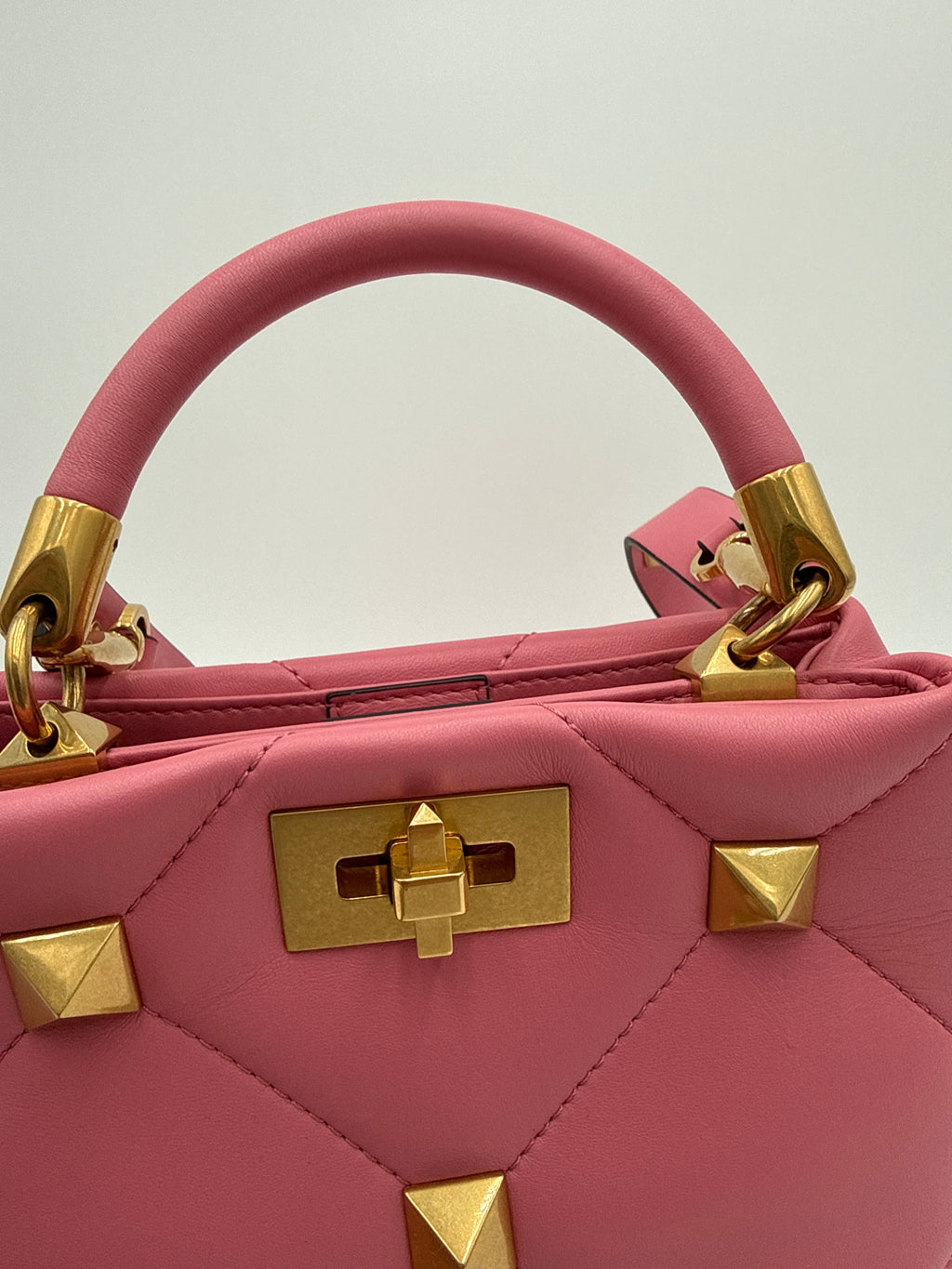 Valentino Garavani Borsa Roman Stud Rosa Valentino