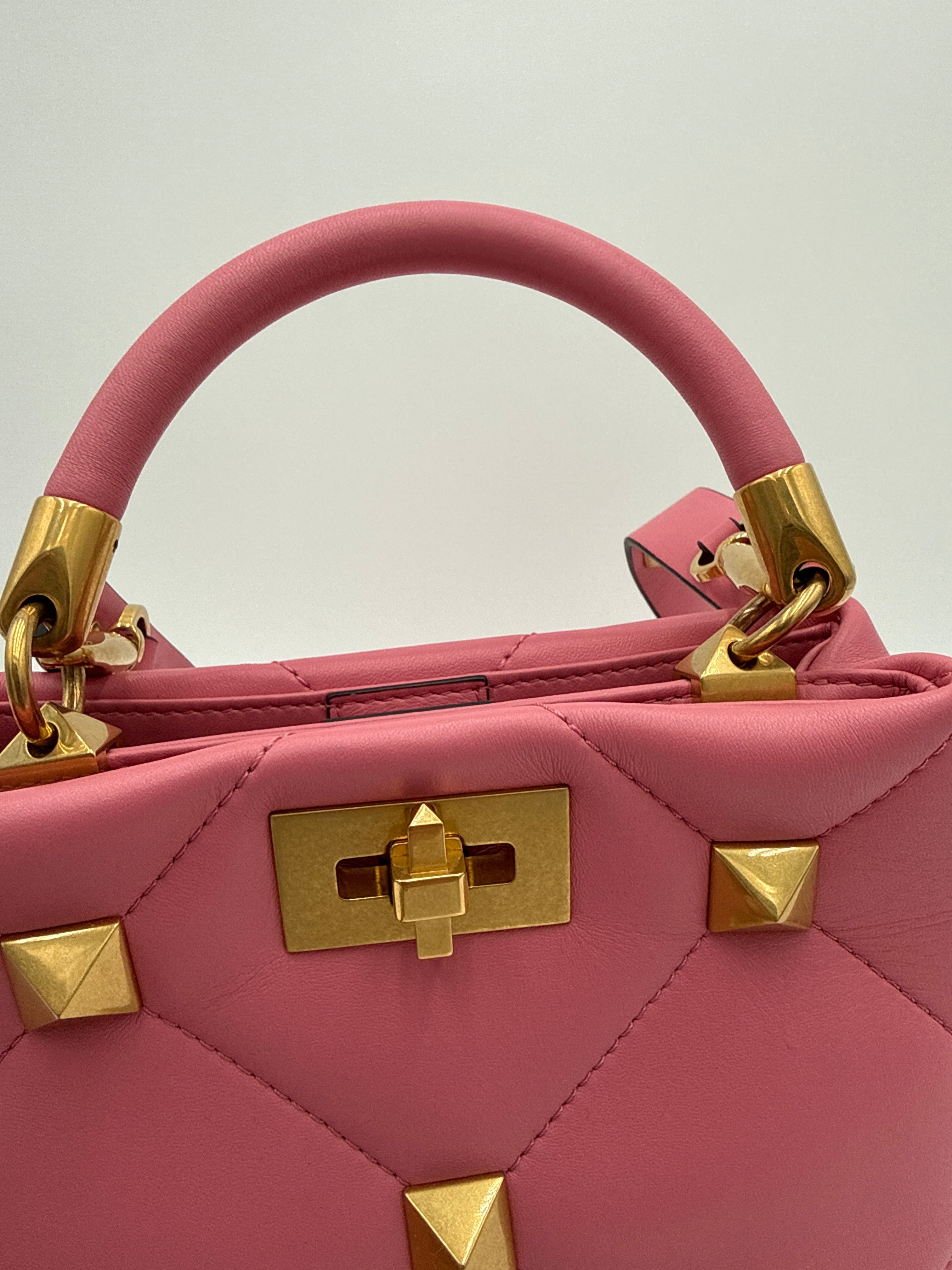Valentino Garavani Borsa Roman Stud Rosa Valentino