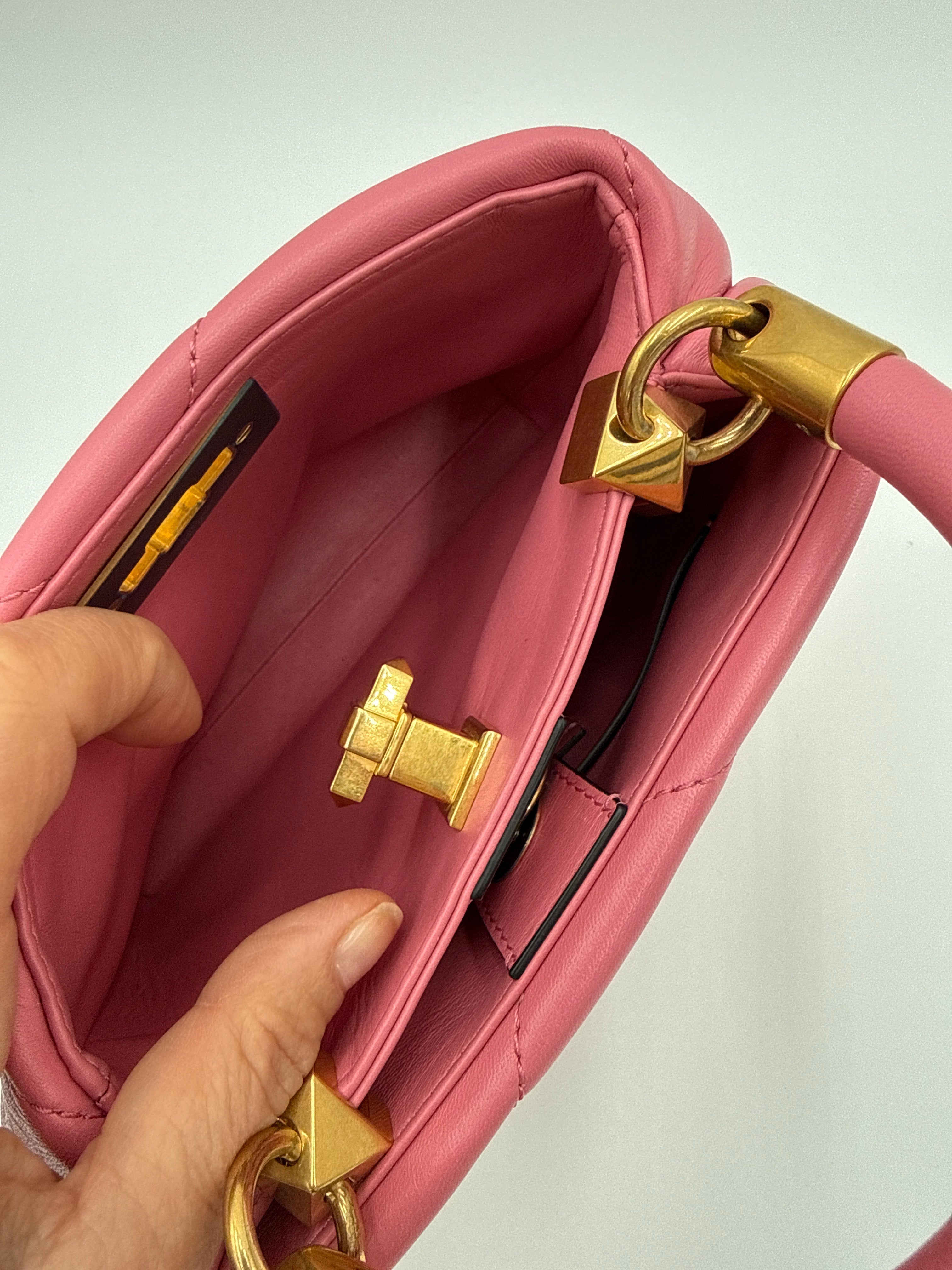 Valentino Garavani Borsa Roman Stud Rosa Valentino