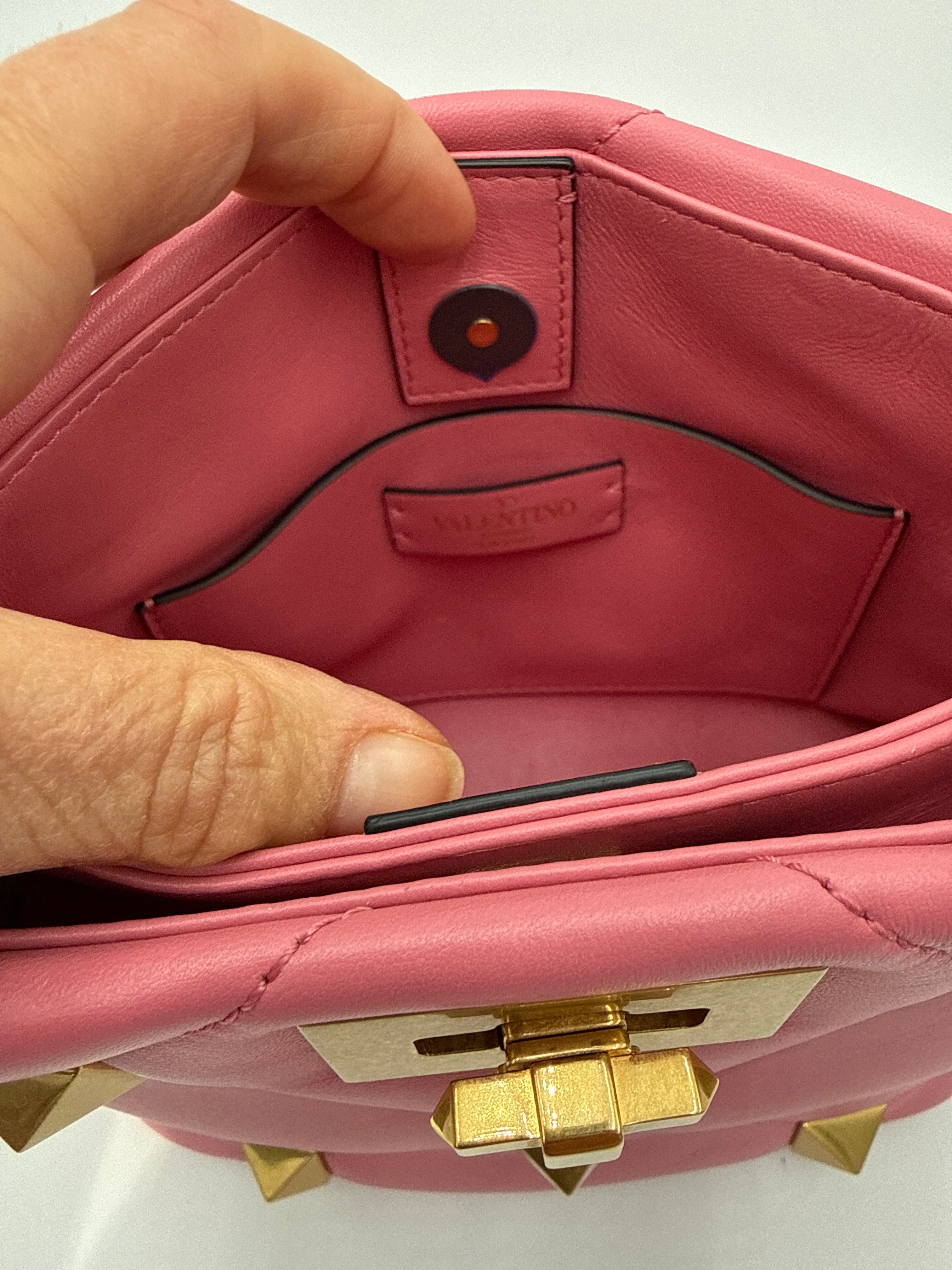 Valentino Garavani Borsa Roman Stud Rosa Valentino