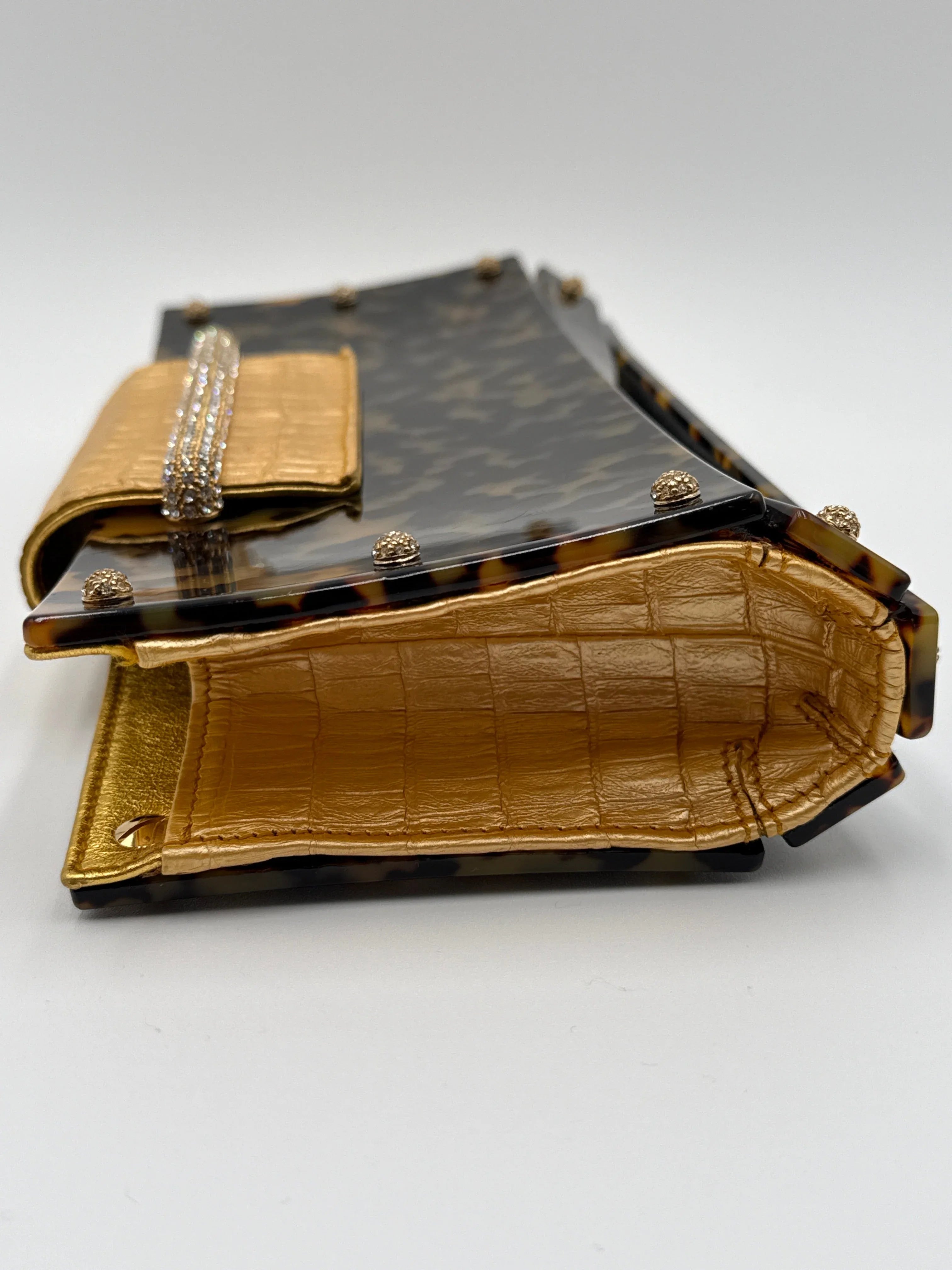 Valentino Garavani Pochette in finitura a Guscio Tartaruga Marrone - Mercatino di Ninni