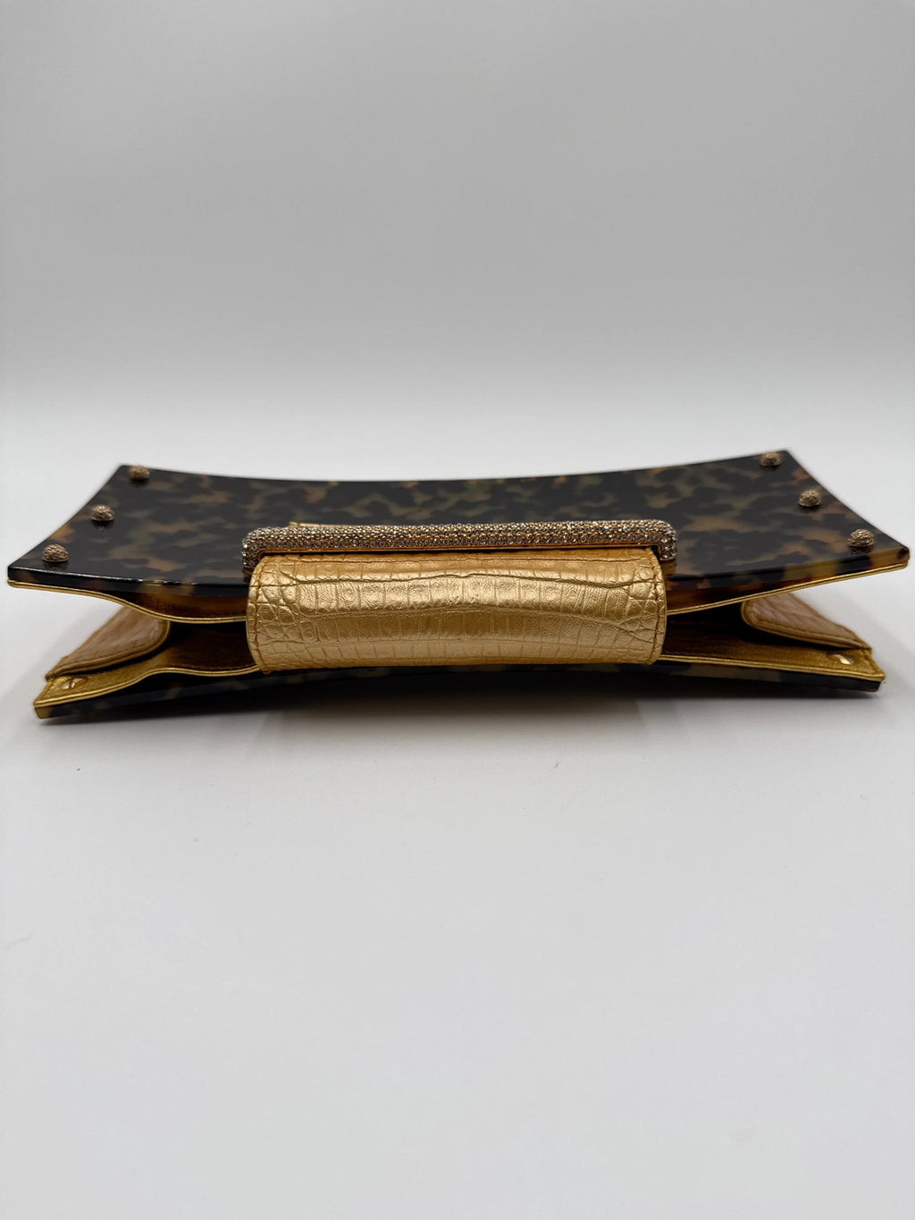 Valentino Garavani Pochette in finitura a Guscio Tartaruga Marrone - Mercatino di Ninni