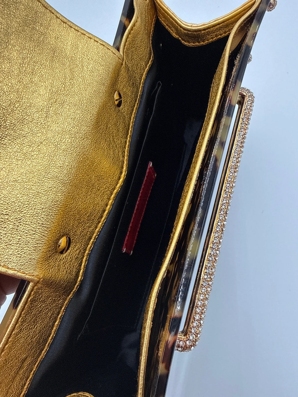 Valentino Garavani Pochette in finitura a Guscio Tartaruga Marrone - Mercatino di Ninni