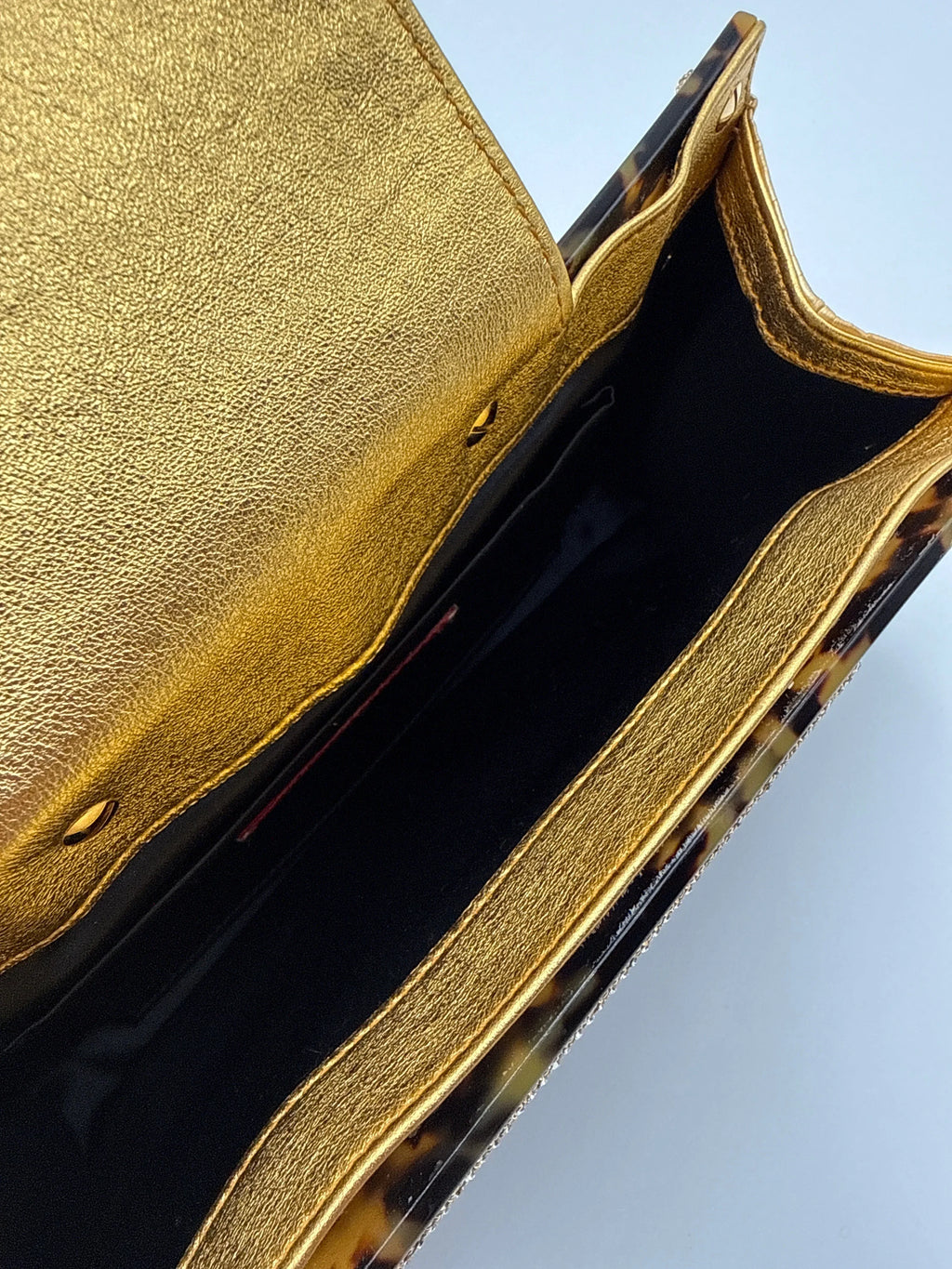 Valentino Garavani Pochette in finitura a Guscio Tartaruga Marrone - Mercatino di Ninni