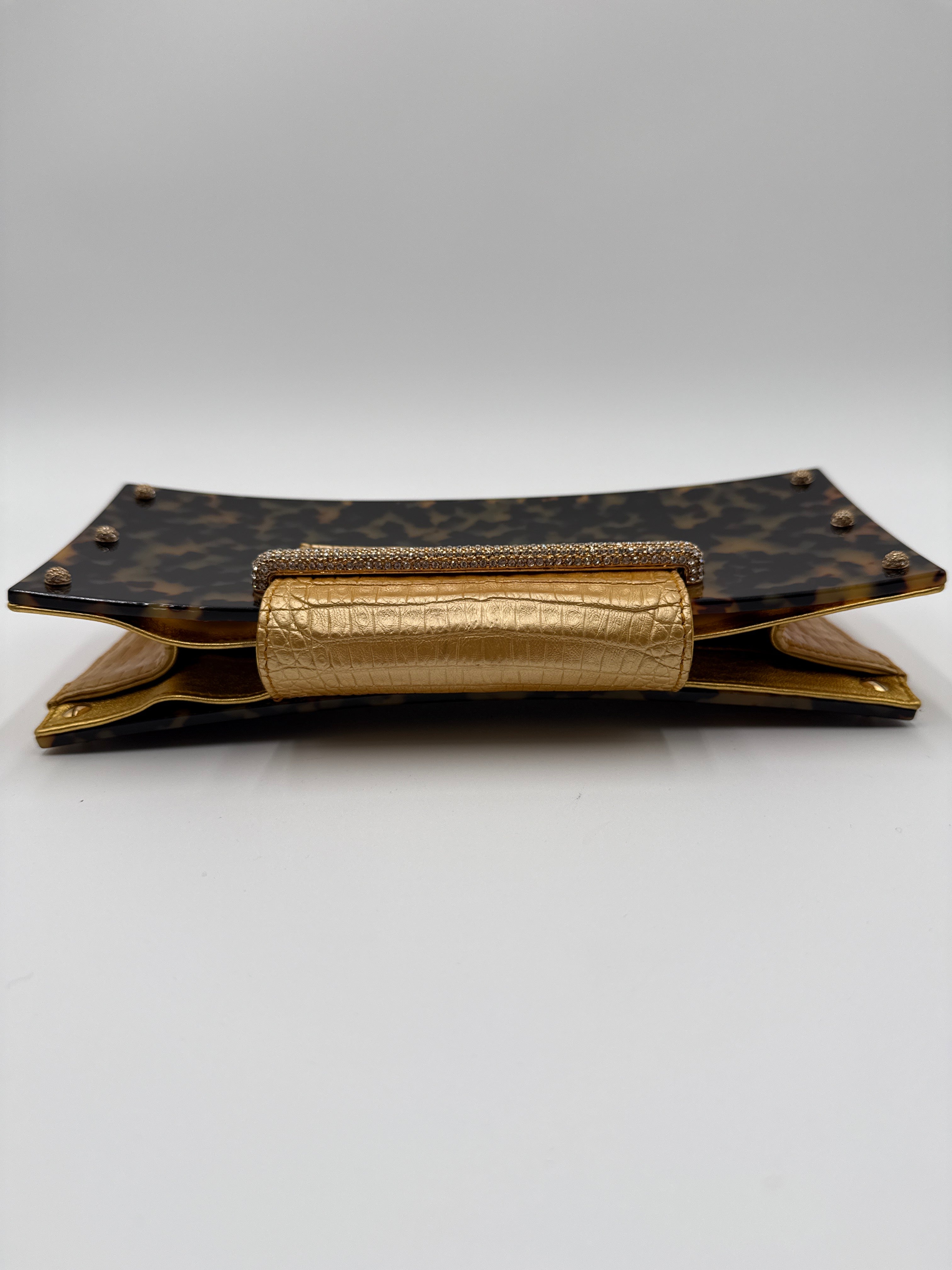 Valentino Garavani Pochette  in finitura a Guscio di "Tartaruga" Valentino Garavani