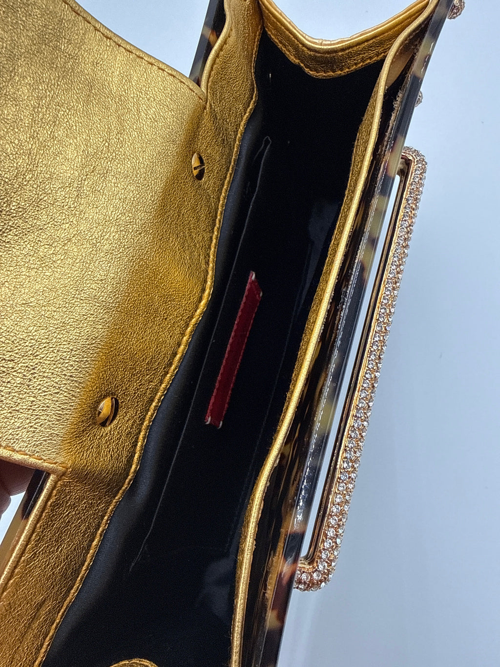 Valentino Garavani Pochette  in finitura a Guscio di "Tartaruga" Valentino Garavani