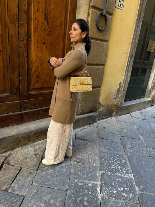 Valentino Garavani Rockstud Spike Borsa in Raffia e Pelle