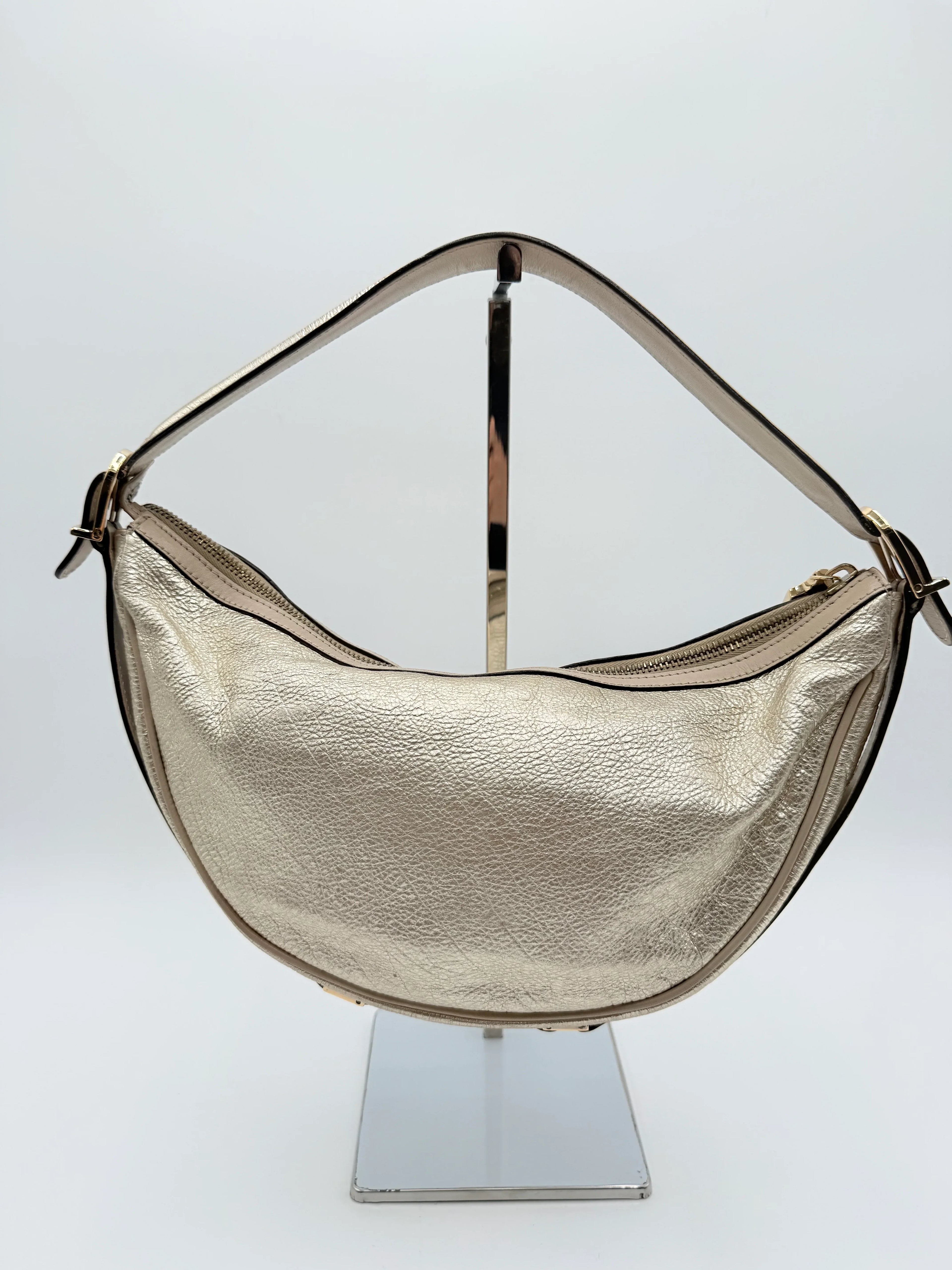 Versace Borsa Vintage Repeat in Pelle Oro Metallizzata - Mercatino di Ninni