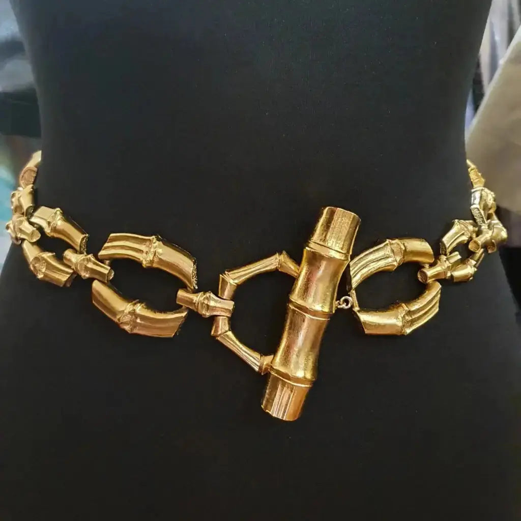 Yves Saint Laurent Cintura a Catena Metallo Oro Yves Saint Laurent